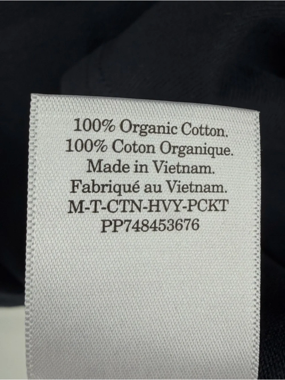 Everlane Premium Weight Pocket Tee in navy Size XL - Picture 4 of 5